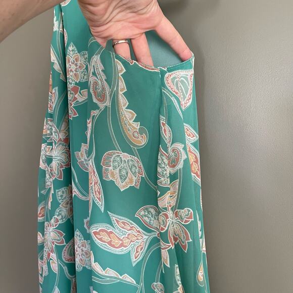 Show Me Your Mumu Gomez Jadely Paisley Floral A-Line Dress Size Small Green - Picture 9 of 16